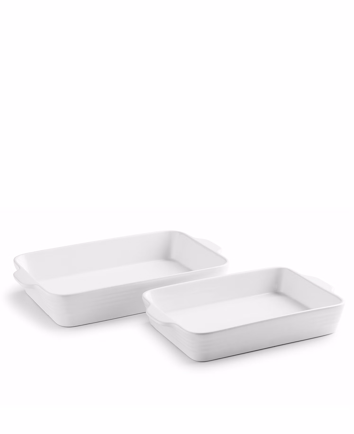 Elegant Jernverket Ugnsformar Duo, Glansigt Vita
