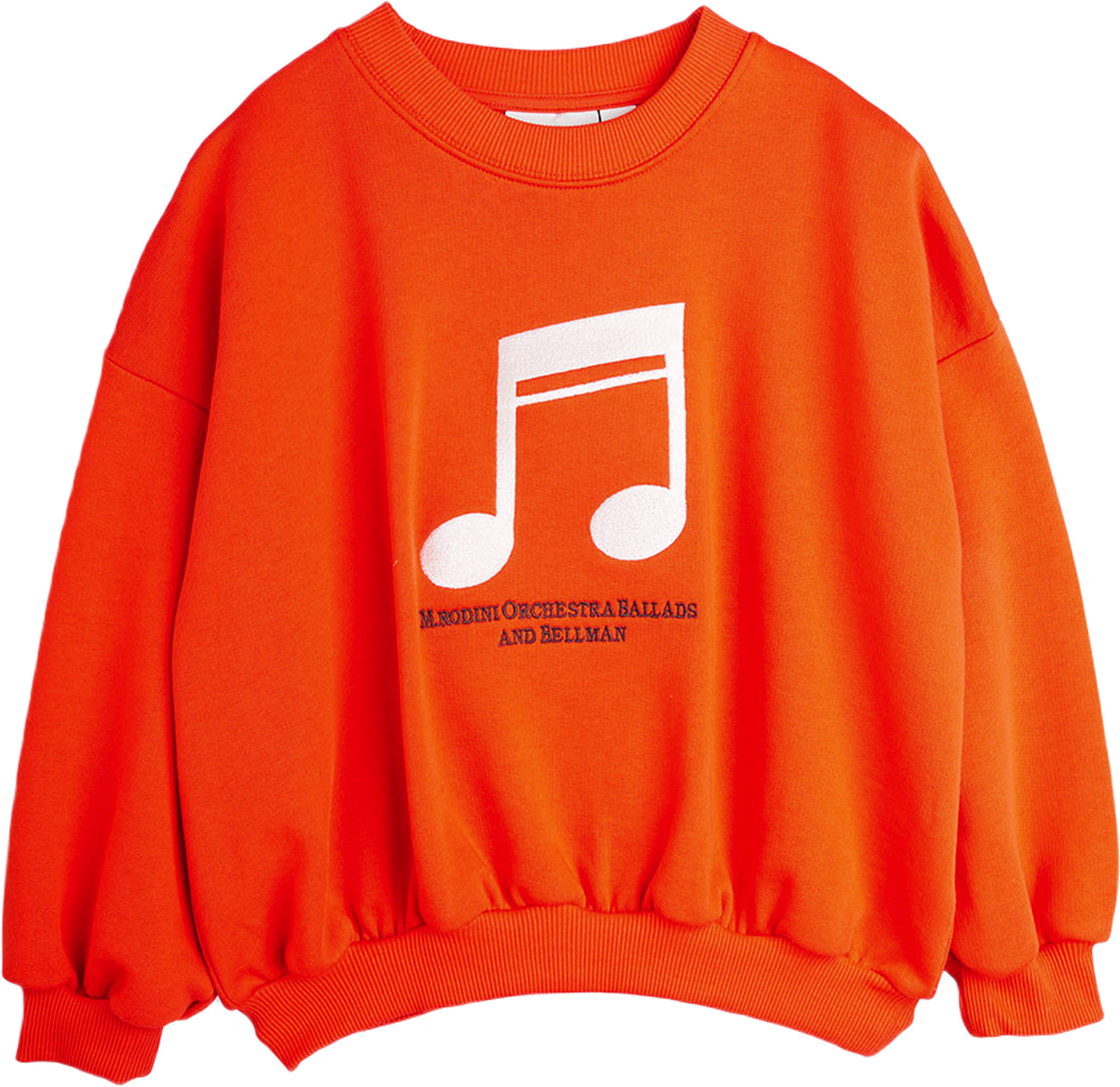 Mini Rodini Red Note Embroidered Sweatshirt