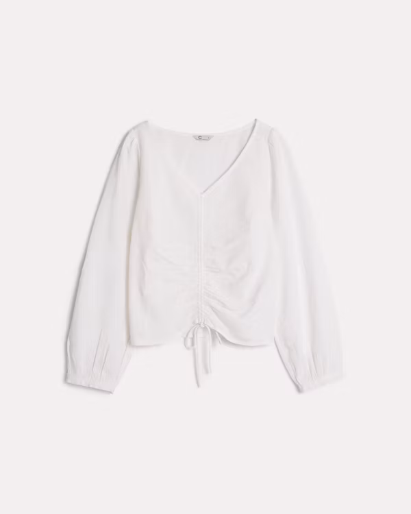 Dam Vit Linneblandad Blus