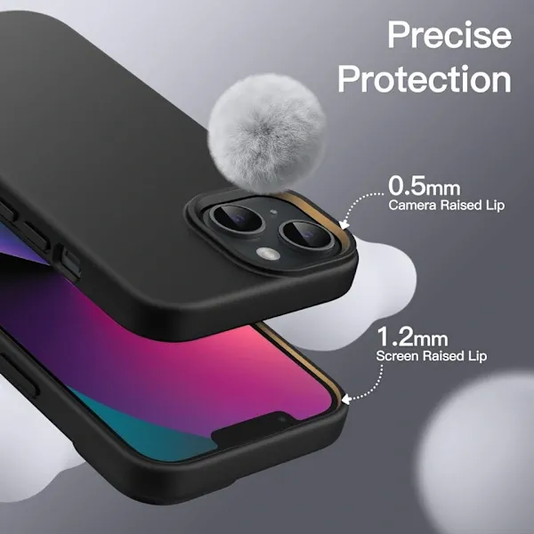iPhone 13 Matt Svart Silikonskal