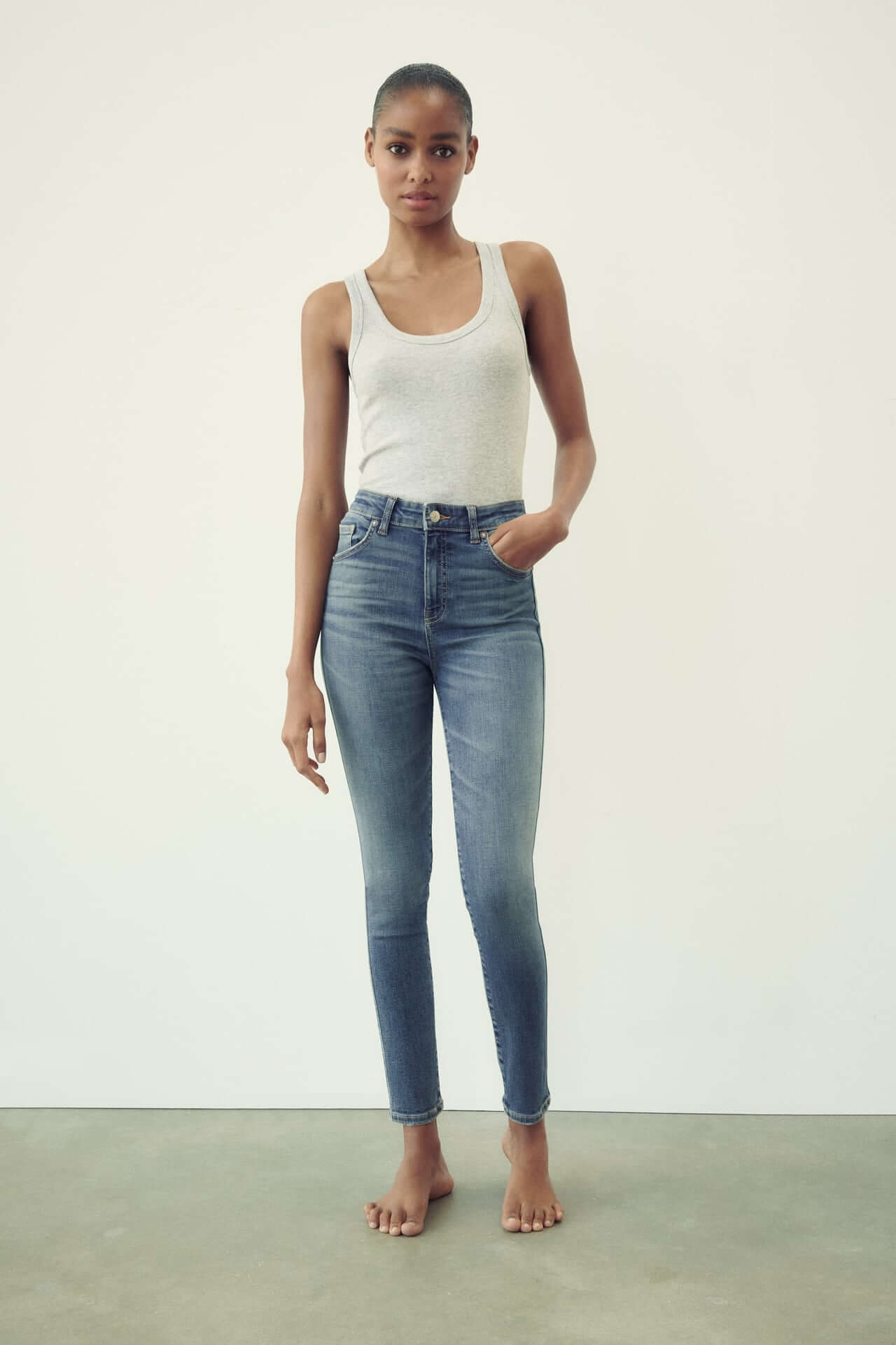 Skinny-Jeans Trf Authentic med medelhög midja