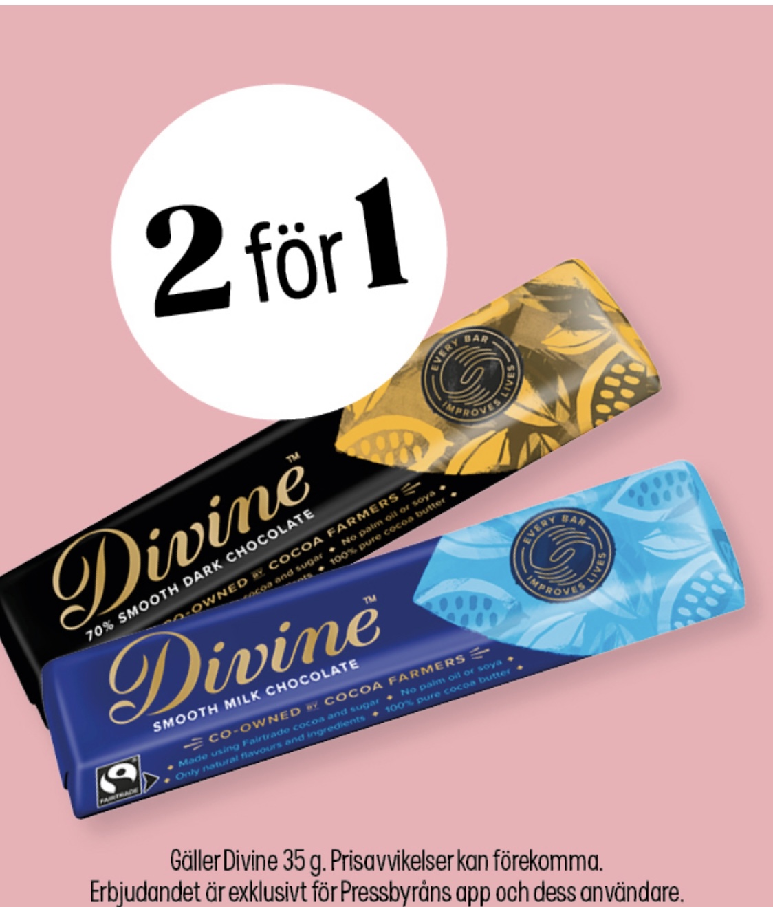 2 för 1 på Divine Choklad🍫