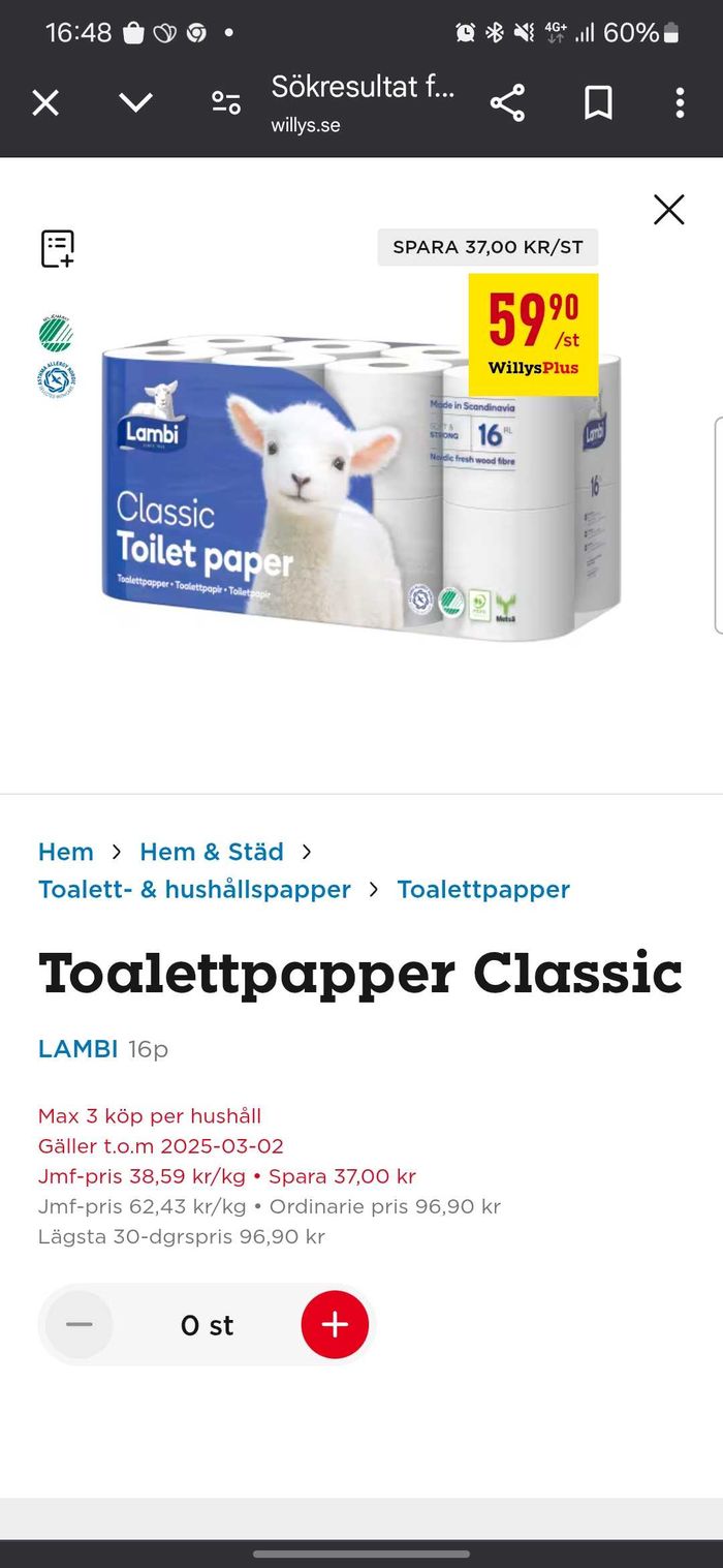 Lambi toalettpapper
