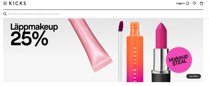 Kicks har 25% rabatt på läppmakeup
