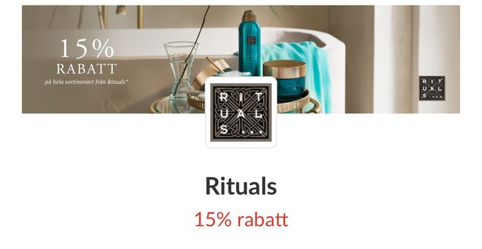 15 % rabattkod hos Rituals
