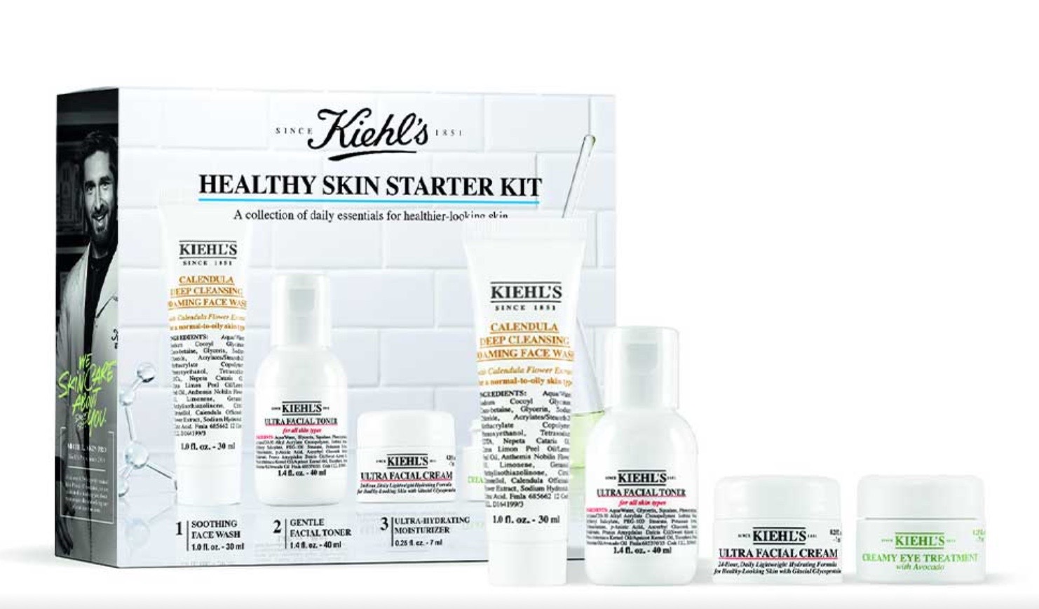 Åhléns - Handla två valfria produkter från Kiehls och få en Healthy Skin Starter set på köpet.