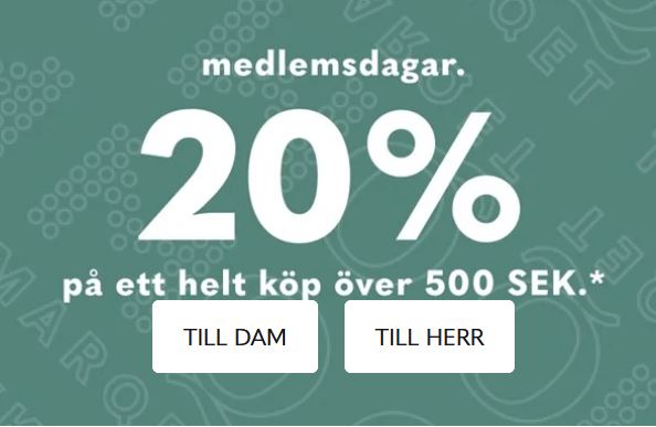 20% rabatt hos MQ
