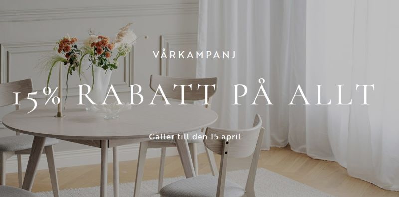 Vårkampanj hos Rowico Home - 15% på allt
