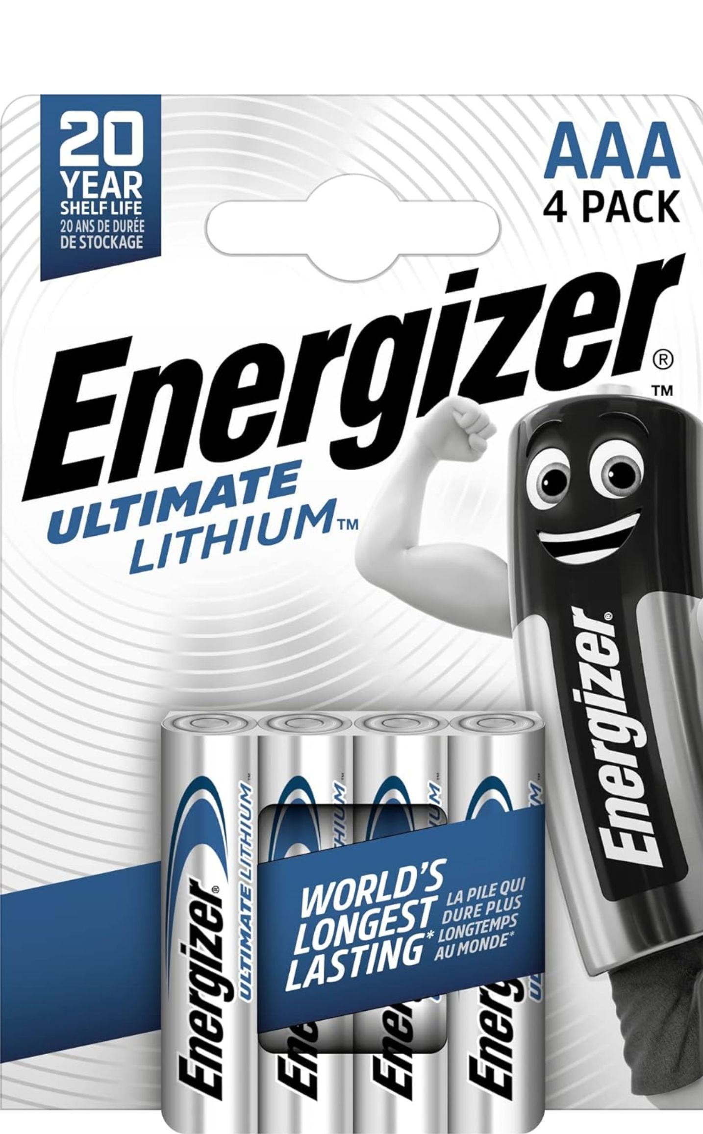 4-pack batterier Energizer litiumbatterier