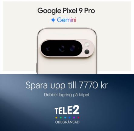Tele 2 Google Pixel 9 Pro - spara upp till 7770 kr