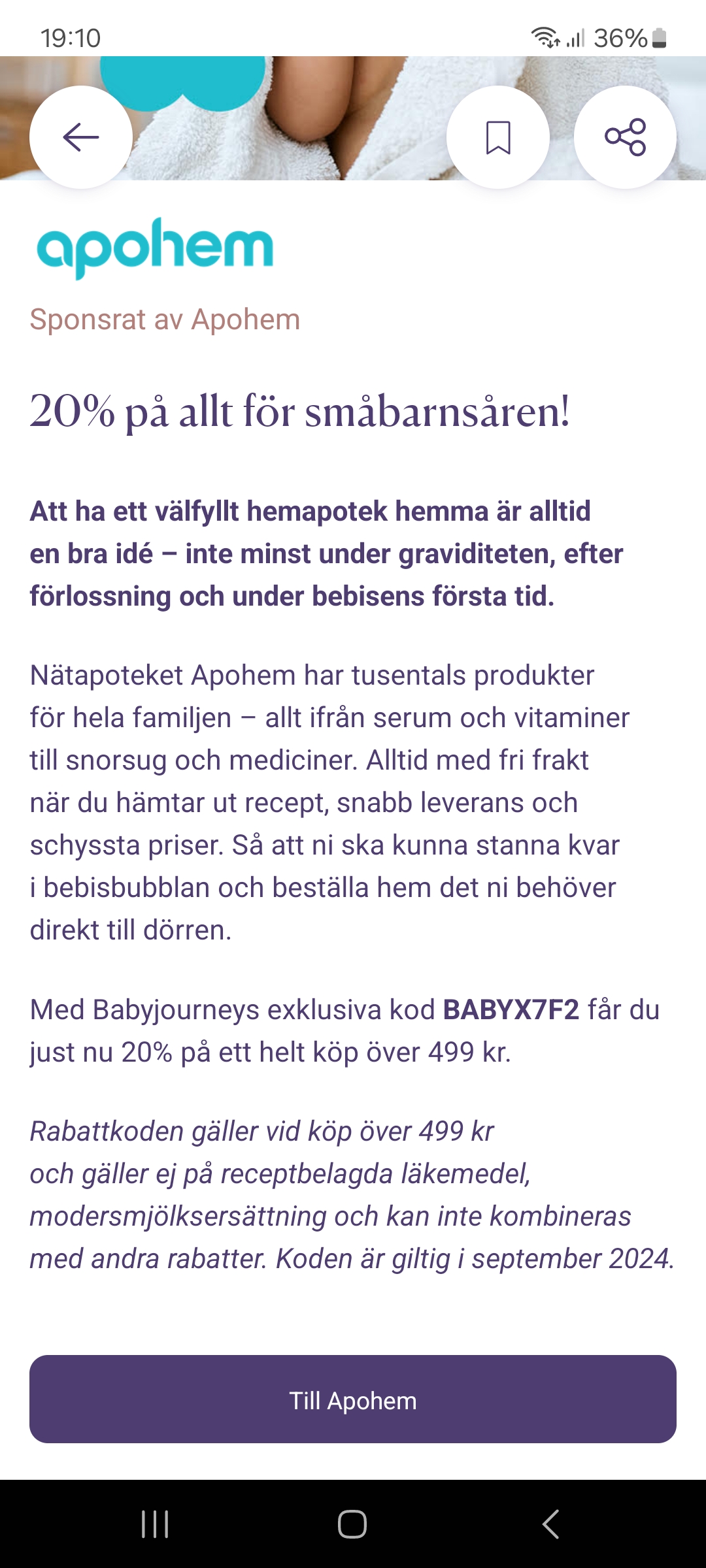 Apohem 20% på barnsortimentet