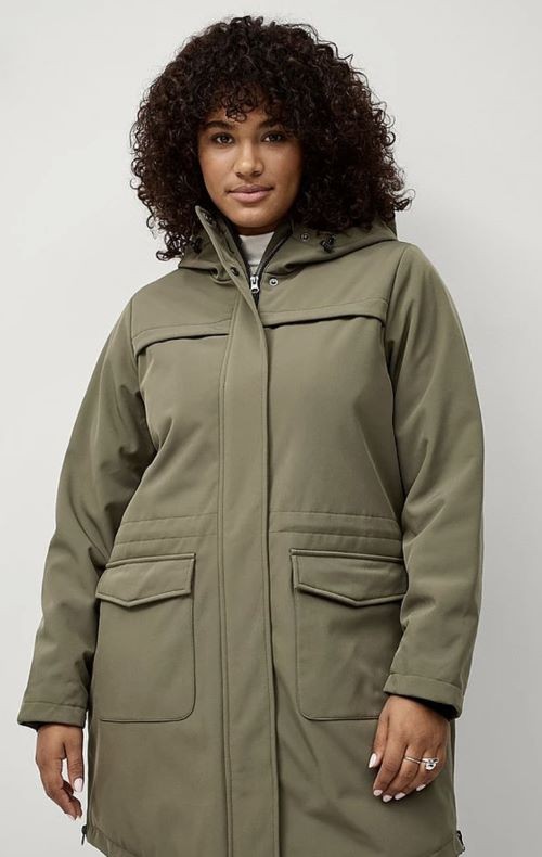 Zizzi Simone L/S Softshell Coat Grön