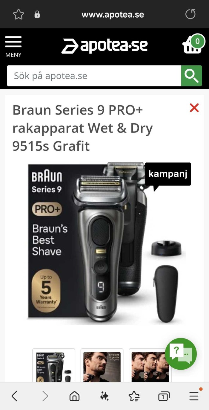 Braun Series 9 PRO+ 9515s Rakapparat
