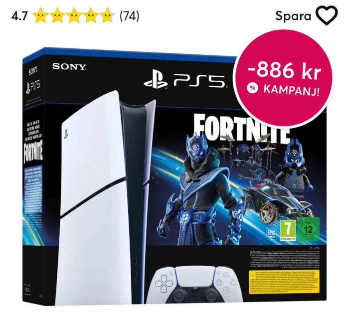 PlayStation 5 Slim Digital Fortnite Cobalt Bundle
