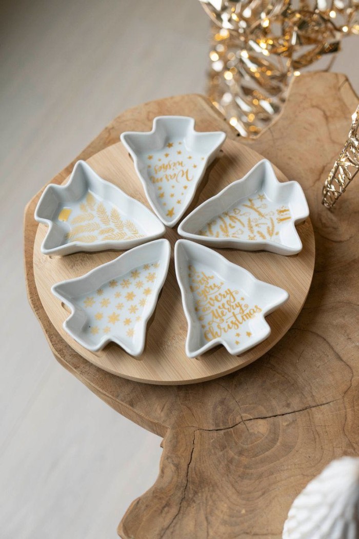 Serveringsset – Julgran vit - Designhandel