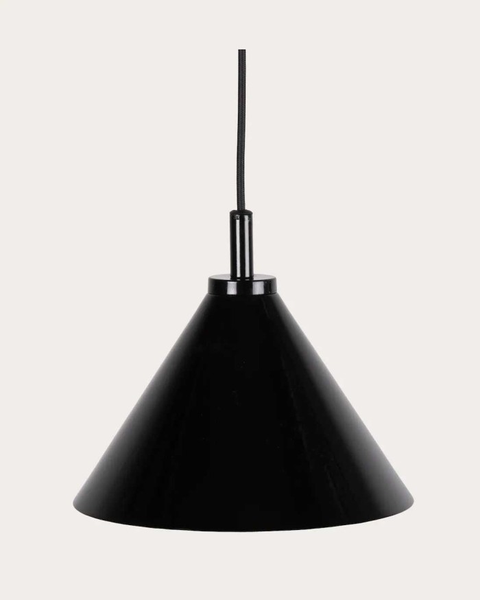 Svart Hängande Kegelkona Lampa