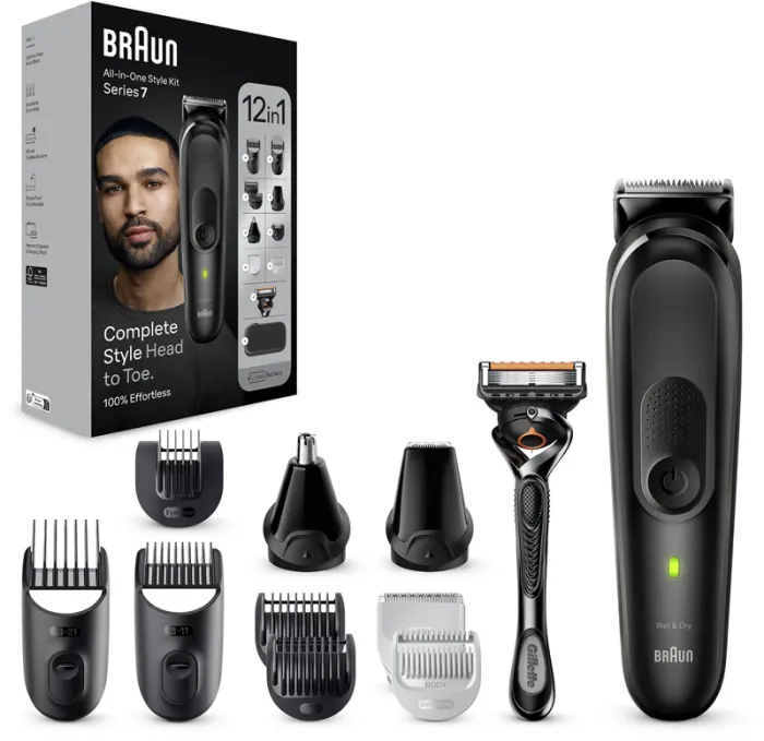 Braun MGK7460 Hår-, Skägg- & Kroppsstylings-set med kod
