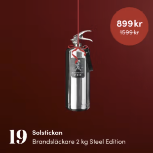 Lucka 19: 44 % på Solstickan brandsläckare 2 kg hos Cervera