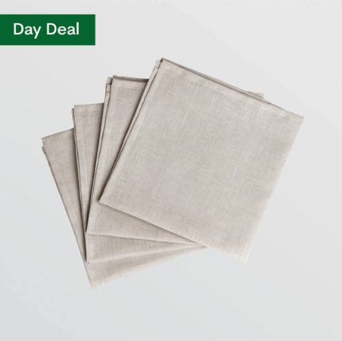 Scandi Living Clean linneservetter 45x45 cm 4-pack