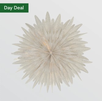 Scandi Living - Luna adventsstjärna vit med prickar 80 cm