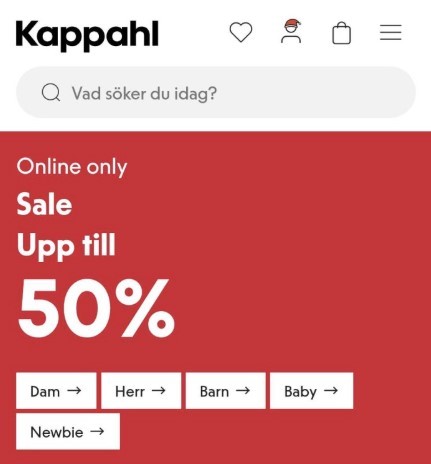 Kappahl - Rea med upp till 50% rabatt