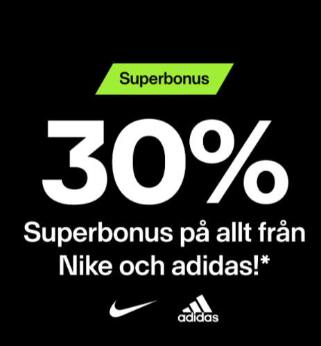 Få 30 % superbonus på allt från Nike och Adidas