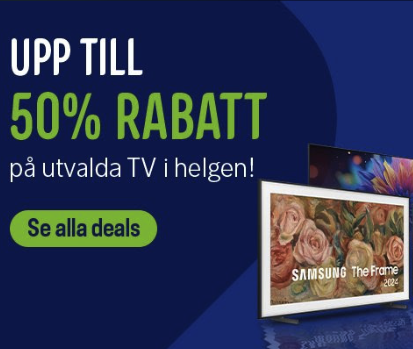 Upp till 50 % rabatt på utvalda TV i helgen!