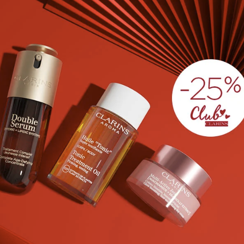 Upp till 25 % rabatt för medlemmar i Club Clarins