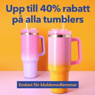 Upp till 40% på alla tumblers hos Flying Tiger