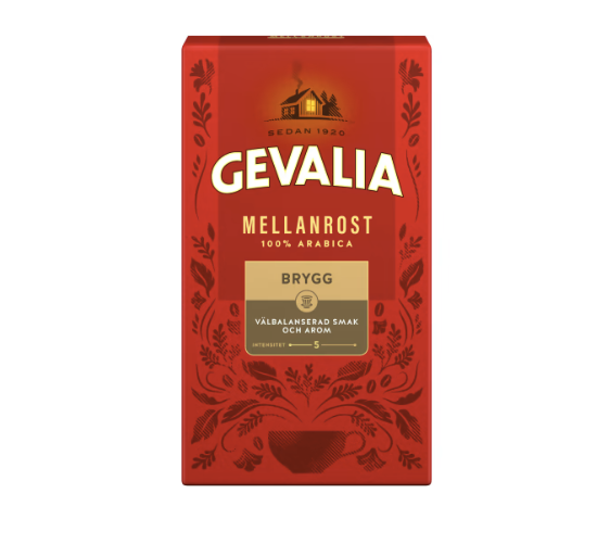Gevlia bryggkaffe mellanrost 450 g