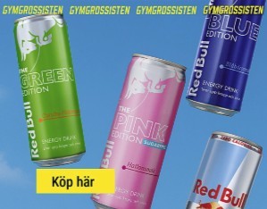 25% rabatt på Red Bull hos Gymgrossisten