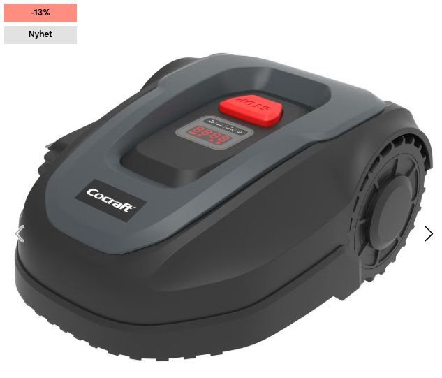 Cocraft CRM16G1 robotgräsklippare 300m²