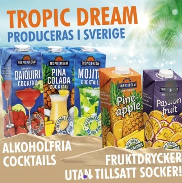 50% cashback på valfri Tropic Dream fruktdryck