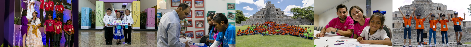 Banner con diferentes fotos de la premiación y actividades del Evento Tu y Yo Somos el Cambio