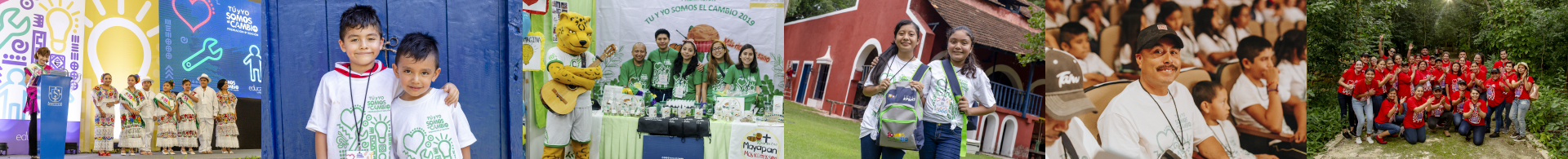 Banner con diferentes fotos de la premiación y actividades del Evento Tu y Yo Somos el Cambio