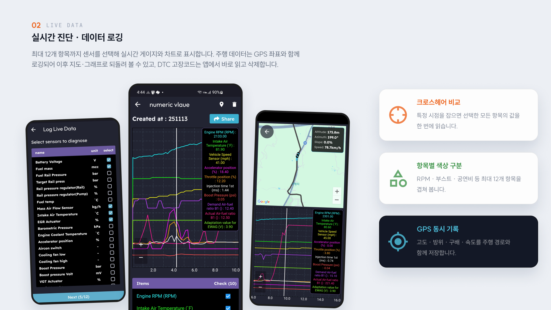 실시간 진단 · 데이터로깅