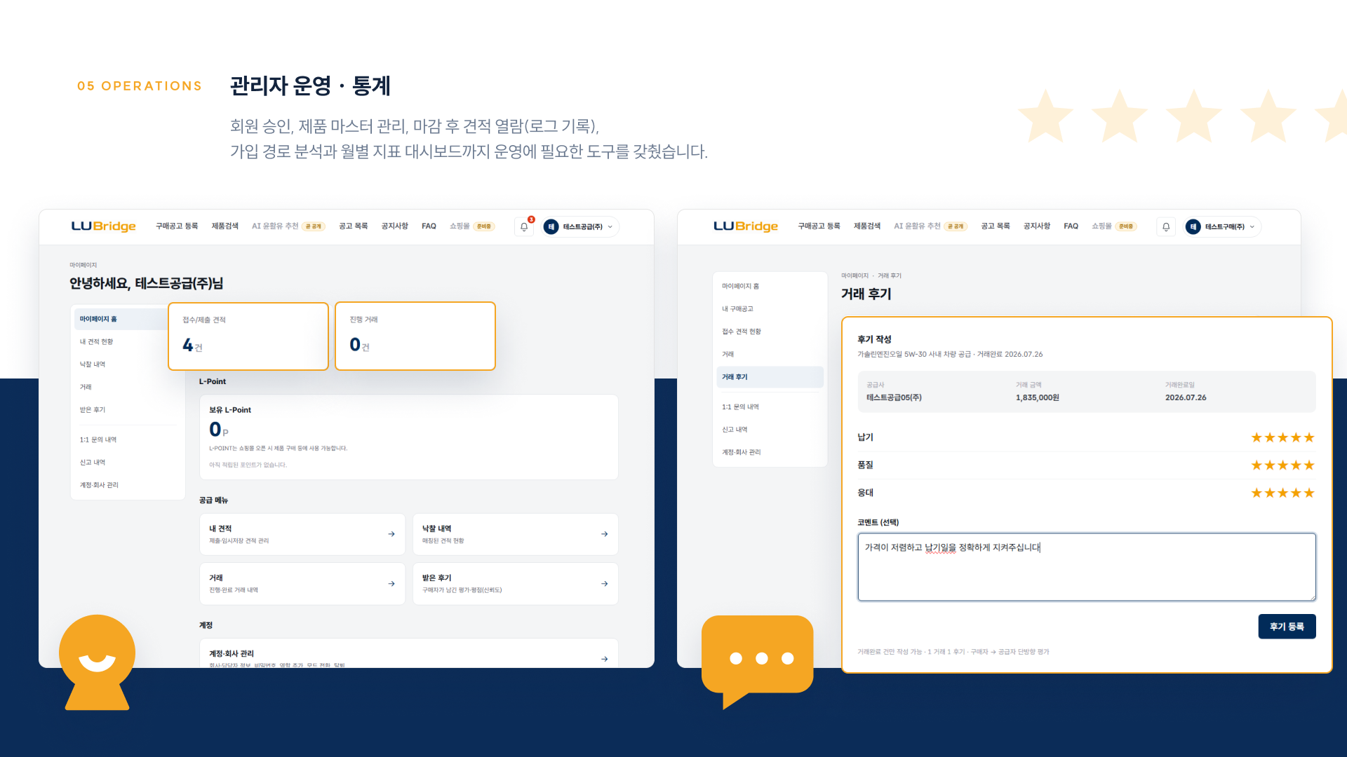 관리자 운영 · 통계