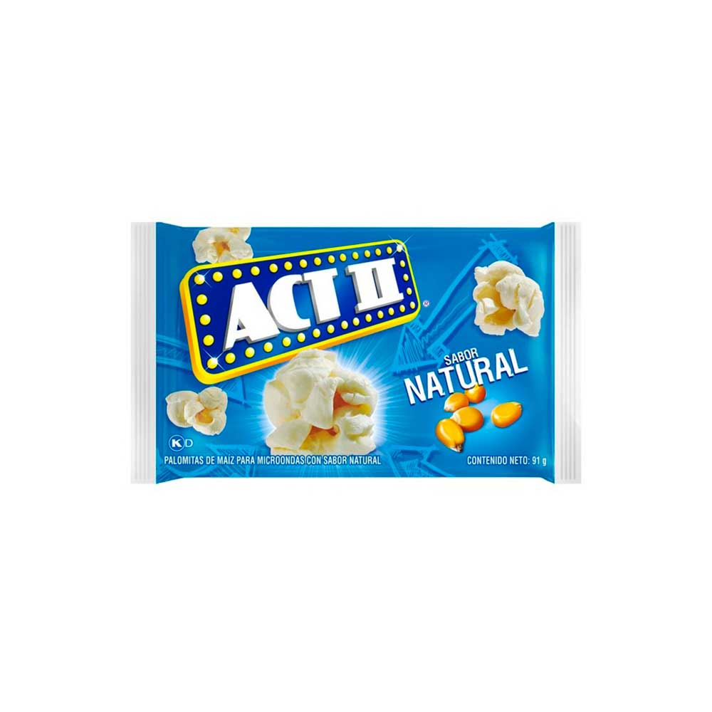 Act II Palomitas para Microondas Sabor Natural Precio - Rappi