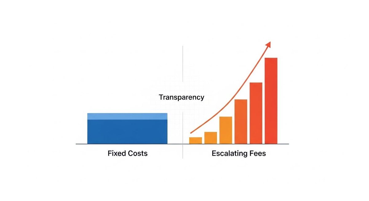 Image representing Pricing Transparency: Fixed Costs vs Escalating Fees