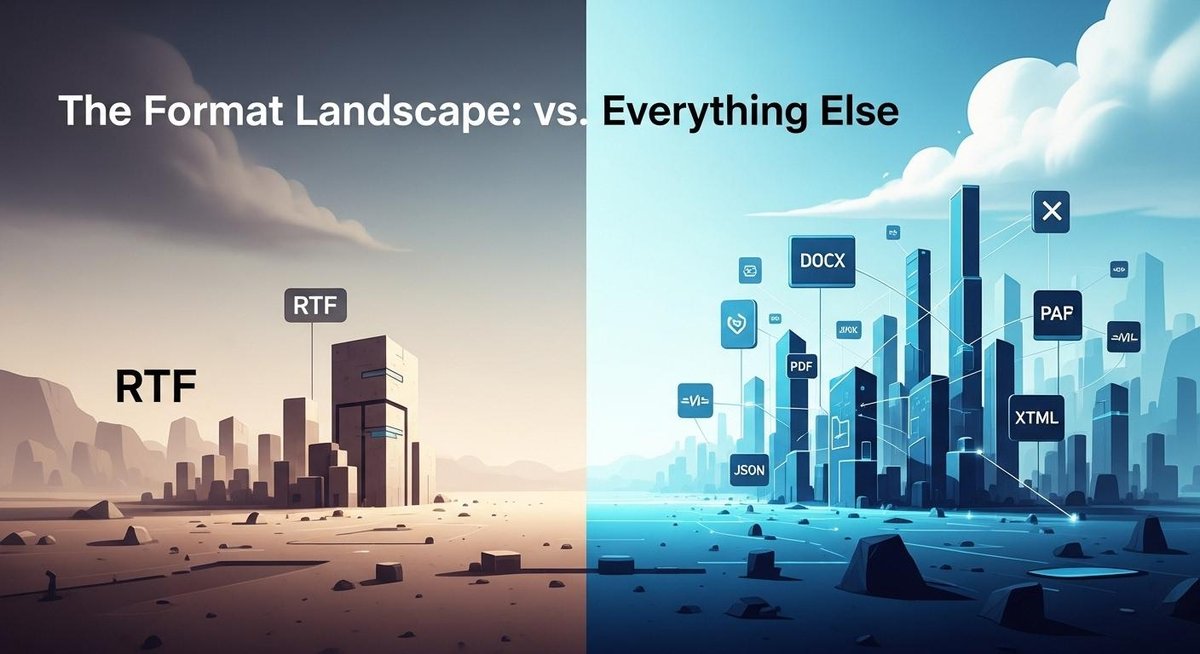 Image representing The Format Landscape: RTF vs. Everything Else