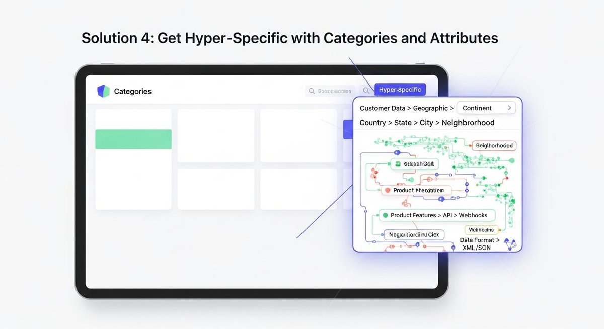 Image representing Solution 4: Get Hyper-Specific with Categories and Attributes