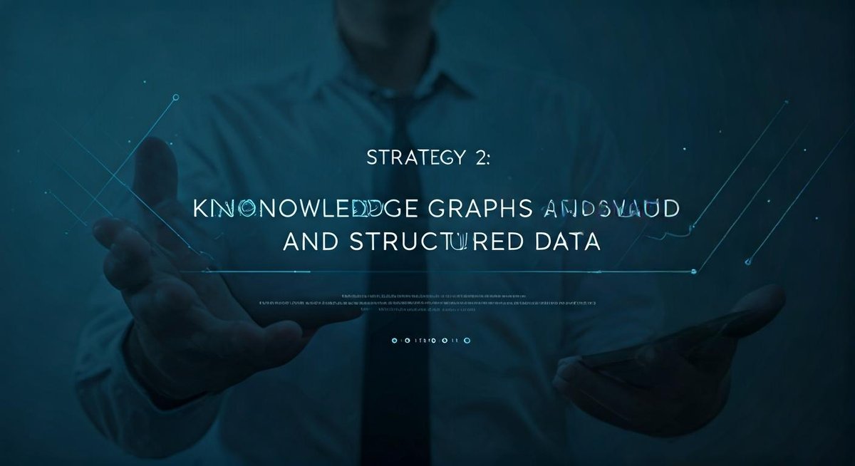 A clean, modern interface displays a knowledge graph visualization with interconnected nodes representing data points. The...