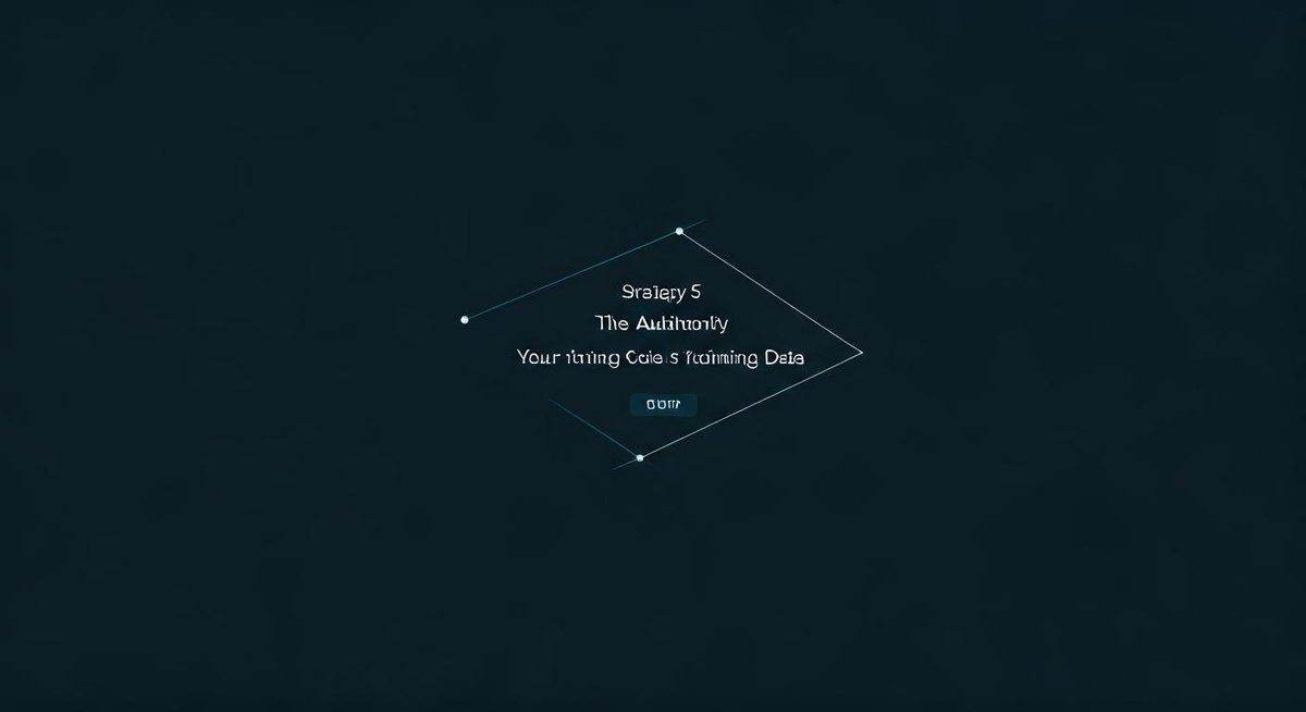 A laptop displays a data visualization graph with upward trending lines. A hand hovers over the keyboard, suggesting data ...