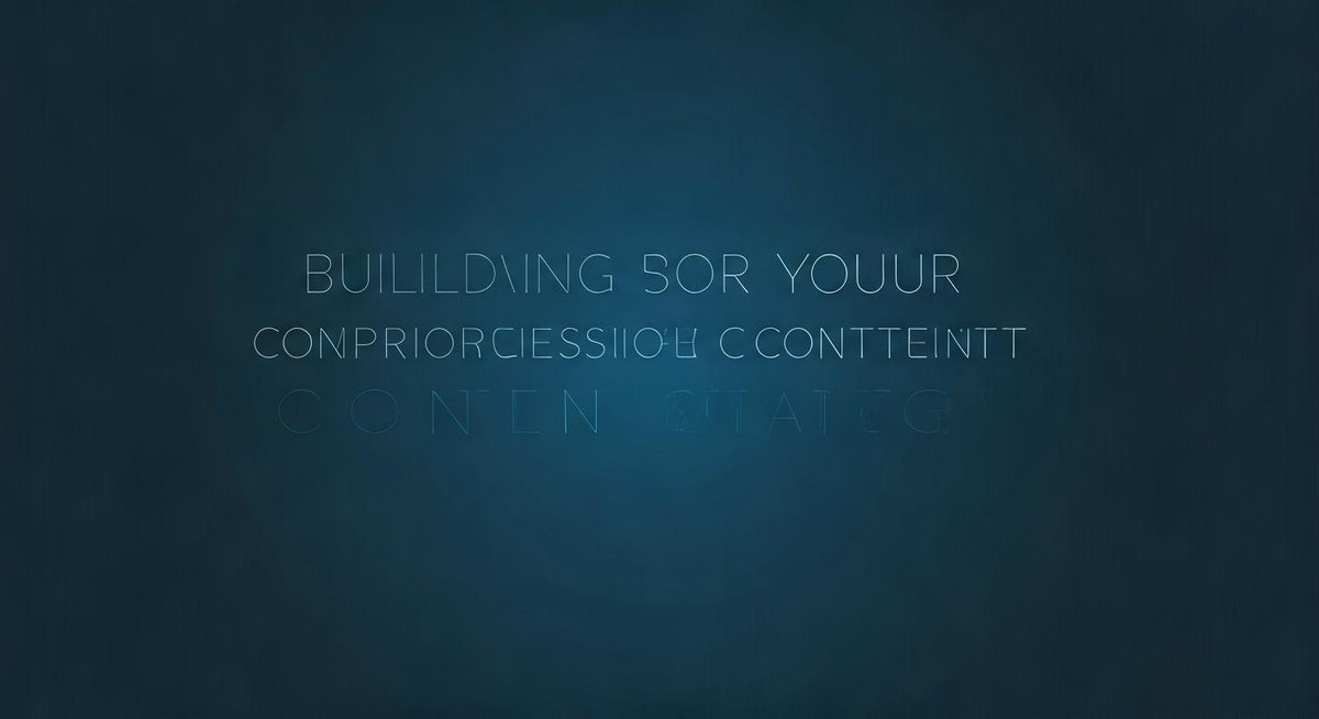 A diverse team collaborates around a large screen displaying content strategy analytics and planning tools in a modern off...