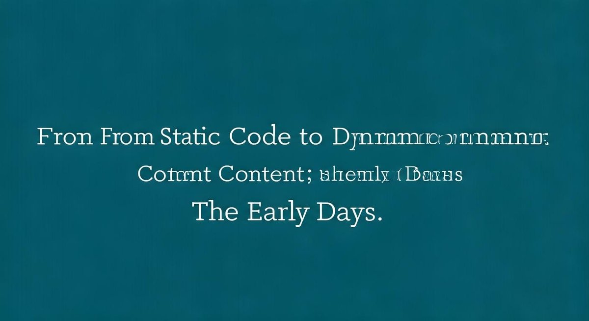 A retro computer screen displays lines of code transforming into a vibrant, animated website. The image evokes a sense of ...