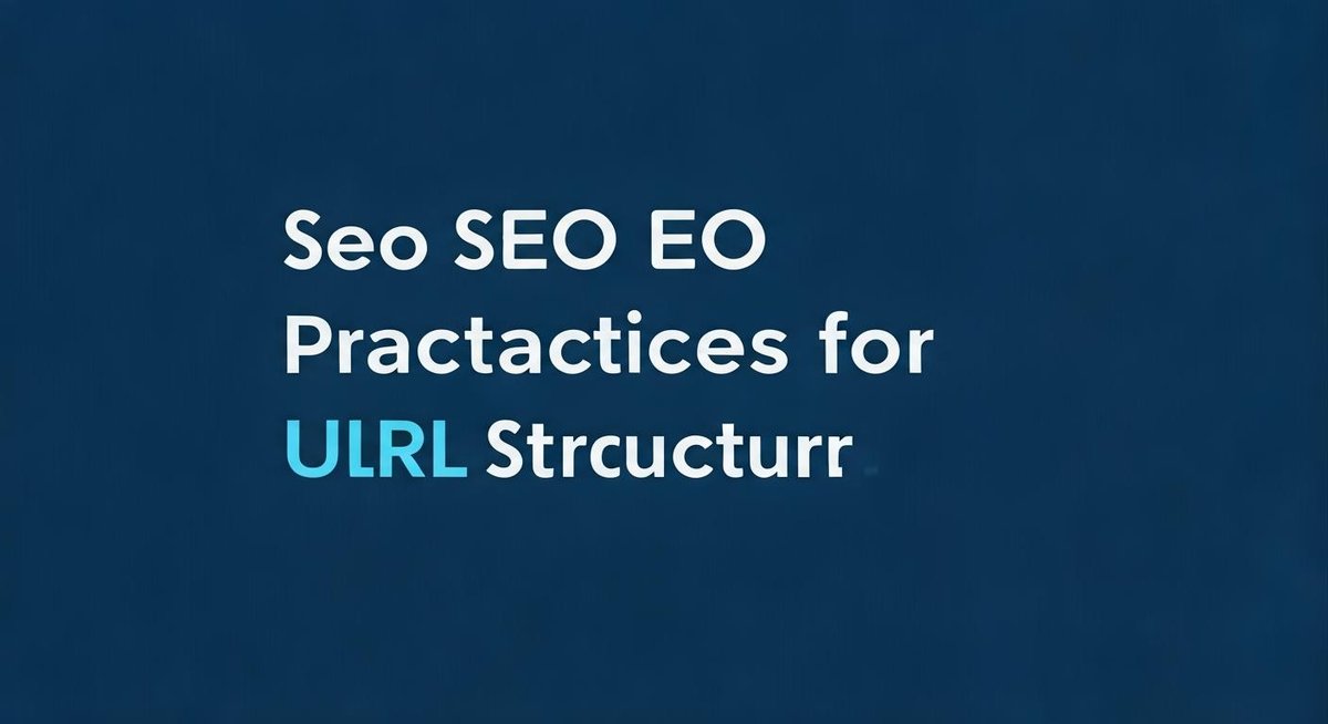 Clean, modern graphic illustrating SEO-friendly URL structure. Includes examples of good and bad URLs with visual cues hig...