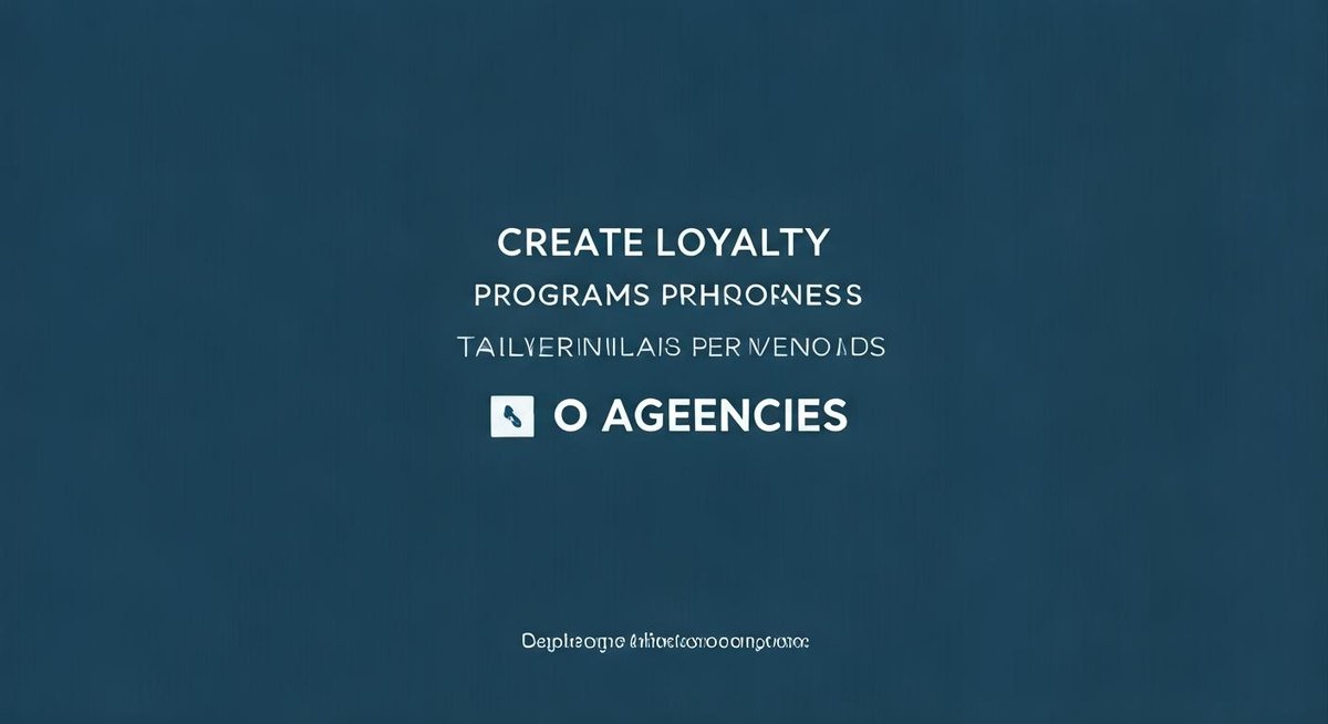 A laptop displays a dashboard with customizable loyalty program options. Charts and data visualizations suggest performanc...