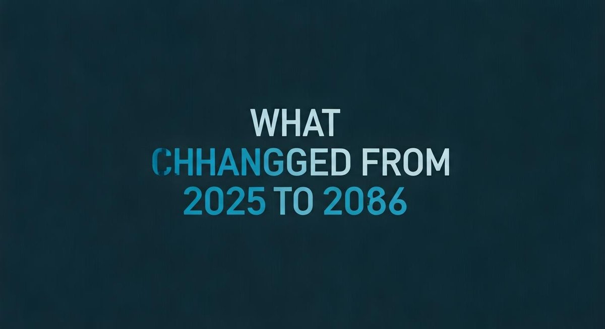 A split-screen graphic comparing 2025 and 2026. On each side, data visualizations and charts illustrate key differences in...