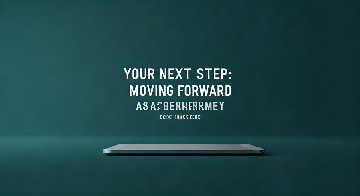 A person stands at a crossroads with paths diverging into a bright, hopeful future. Decision-making and forward momentum a...
