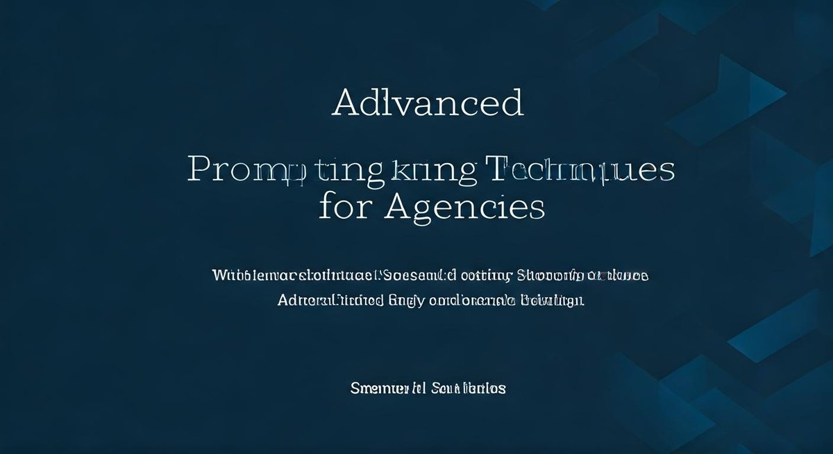 A diverse team collaborates around a large screen displaying complex AI prompt examples. The office is modern and bright, ...